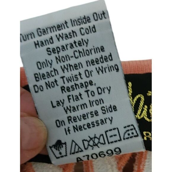 Bob Mackie Wearable Art Cardigan Sweater Fan Ribbon Cutout Women Size XS Pink - Picture 5 of 5